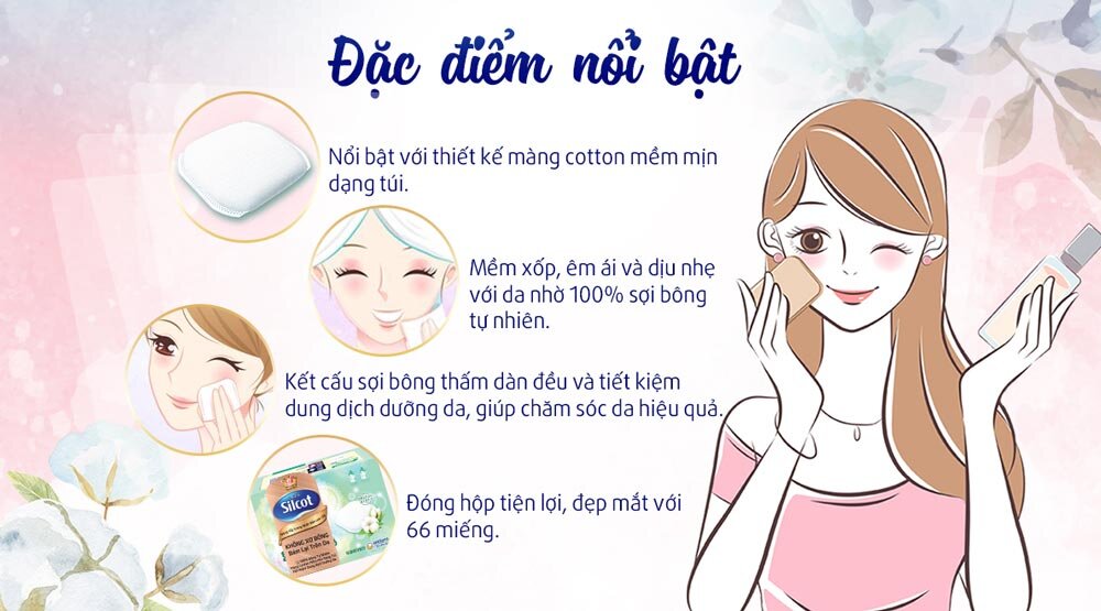 Bông Tẩy Trang Cao Cấp Silcot Premium 66 Miếng hiện đã có mặt tại Hasaki