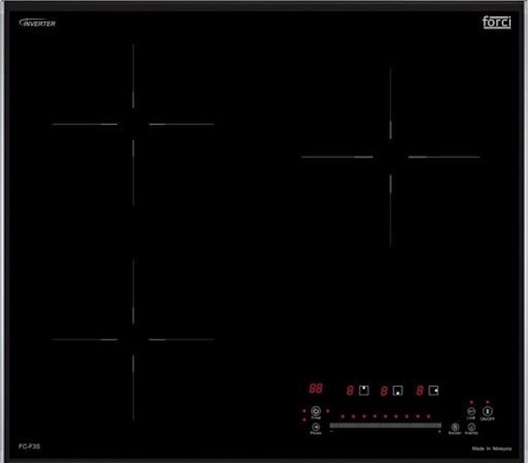Bếp từ 3 vùng nấu Forci FC-F3S sở hữu thiết kế sang trọng