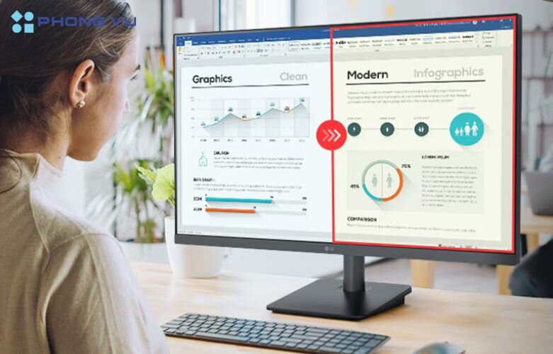 Nhờ những công nghệ tiên tiến này, LG 24MS500-B.ATV không chỉ mang lại chất lượng hiển thị cao mà còn giúp bảo vệ mắt, hỗ trợ người dùng có được trải nghiệm sử dụng tốt hơn