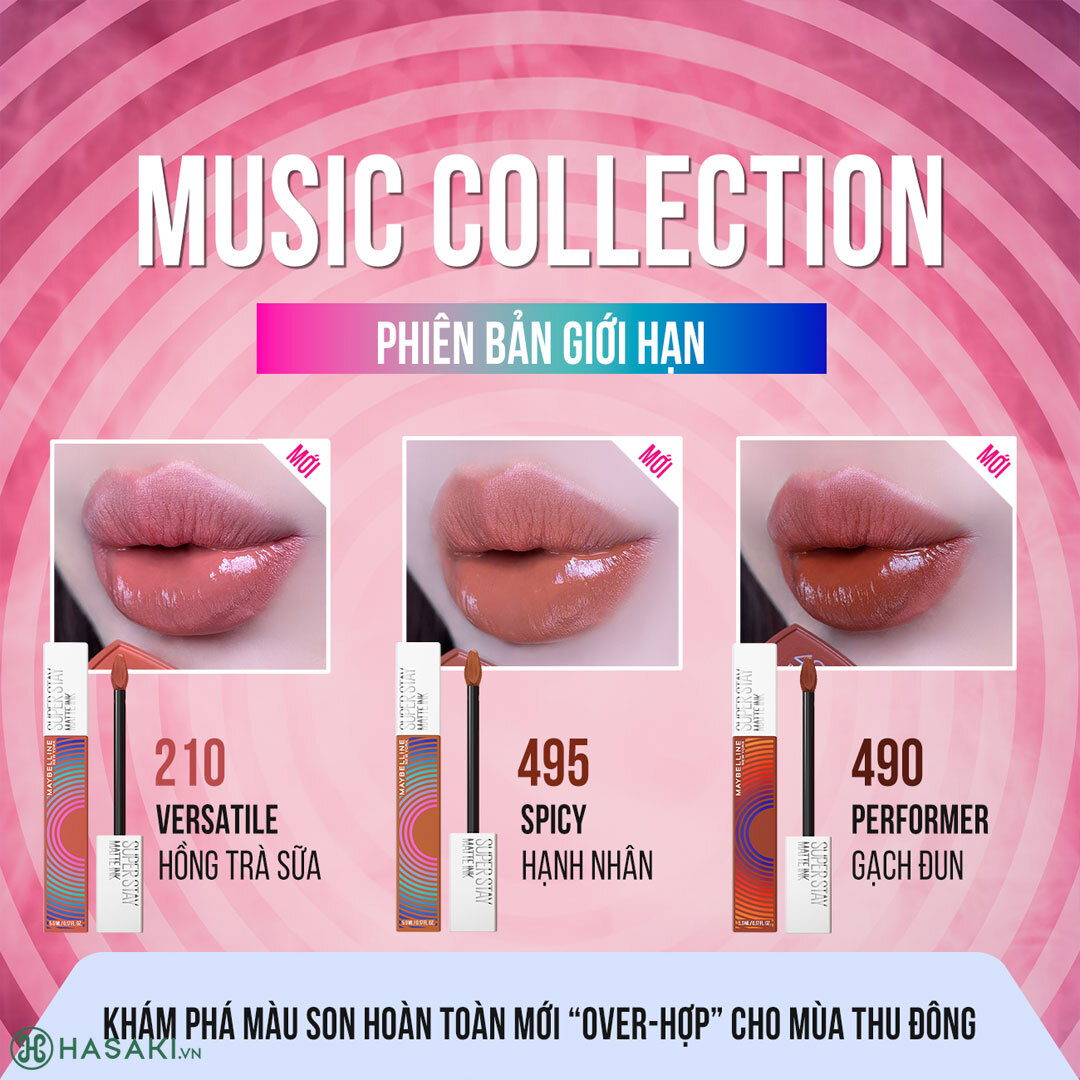 Son Kem Lì 16h Lâu Trôi Maybelline New York Super Stay Matte Ink City Edition Lipstick gồm 8 màu son môi thời thượng, tôn da và dễ sử dụng cho tông da Châu Á.