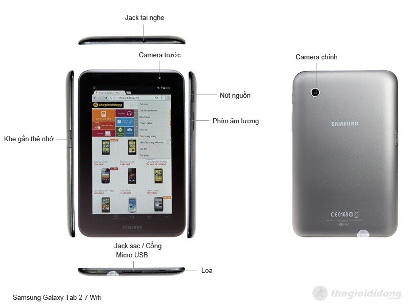 Máy tính bảng Galaxy Tab 2 7.0 Wifi ( P3110)