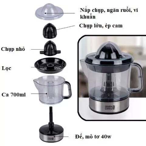 Cấu tạo máy vắt cam Lebenlang LB389 Máy vắt cam Lebenlang