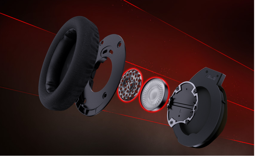 Âm bass siêu trầm Driver Essence 50mm của ASUS