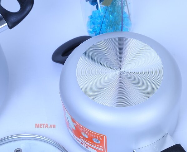 Bộ nồi canh hợp kim nhôm oxy hóa mềm nắp kính Supor S17A-T1