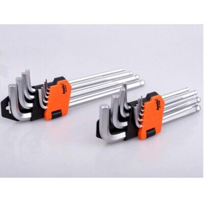 Bộ lục giác bi xi mờ 9 chi tiết Asaki AK-0409