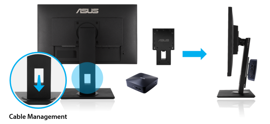 Màn hình Asus VA24DQLB quản lý cáp