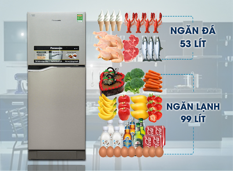 Tủ lạnh Panasonic 152 lít NR-BA178PSVN Tủ lạnh Panasonic 152 lít NR-BA178PSVN