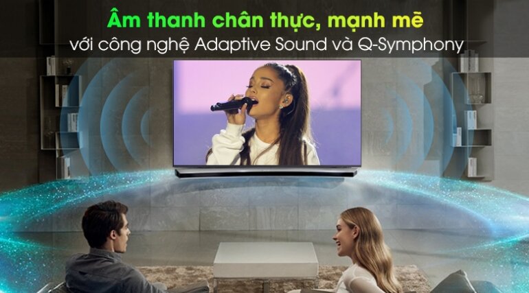 Smart Tivi Samsung 75 inch 4K UA75AU8100 công nghệ âm thanh