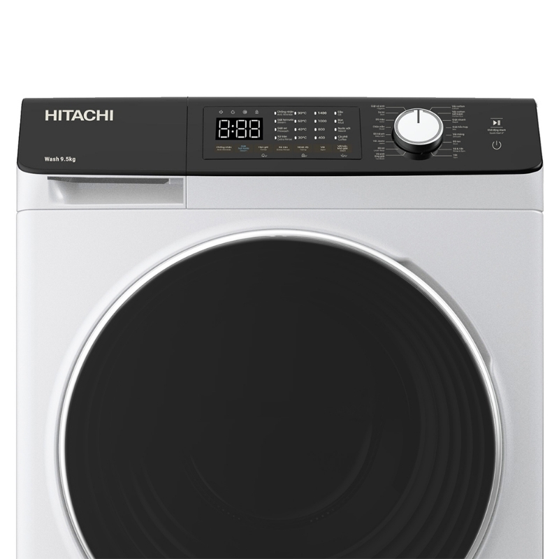 Máy giặt Hitachi Inverter 9.5 Kg BD-954HVOW bảng điều khiển