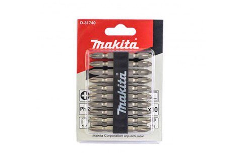 Bộ mũi vặn vít 2 đầu 10 cái Makita D-31740