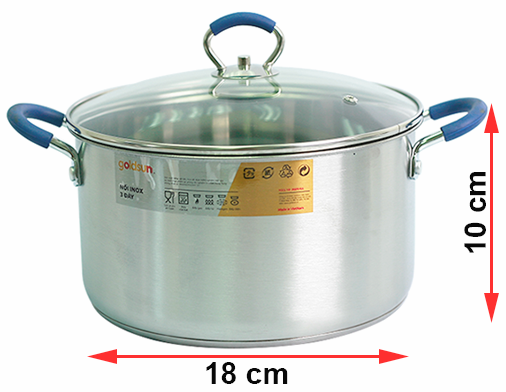 Bộ nồi Inox từ 4 chiếc cao cấp Goldsun GH18-4308SG