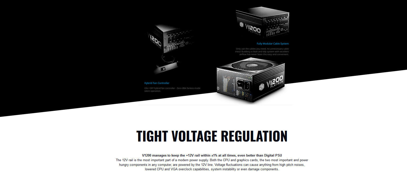 Nguồn Cooler master V1200 1200W ( 80 Plus Platinum / Full Modular) giới thiệu 2