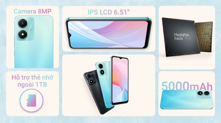 vivo y02s thiết kế