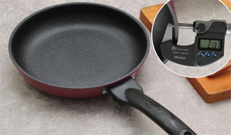 Chảo vân đá đáy từ Goldsun FP-GE1526-IH(Hồng) - 26cm