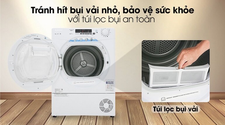 Máy sấy quần áo Candy GVS C8DE-S - 8Kg