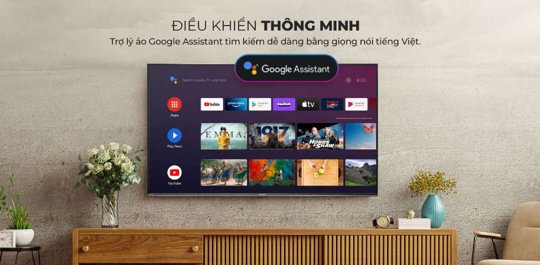 Điều khiển bằng giọng nói với Google Assistant