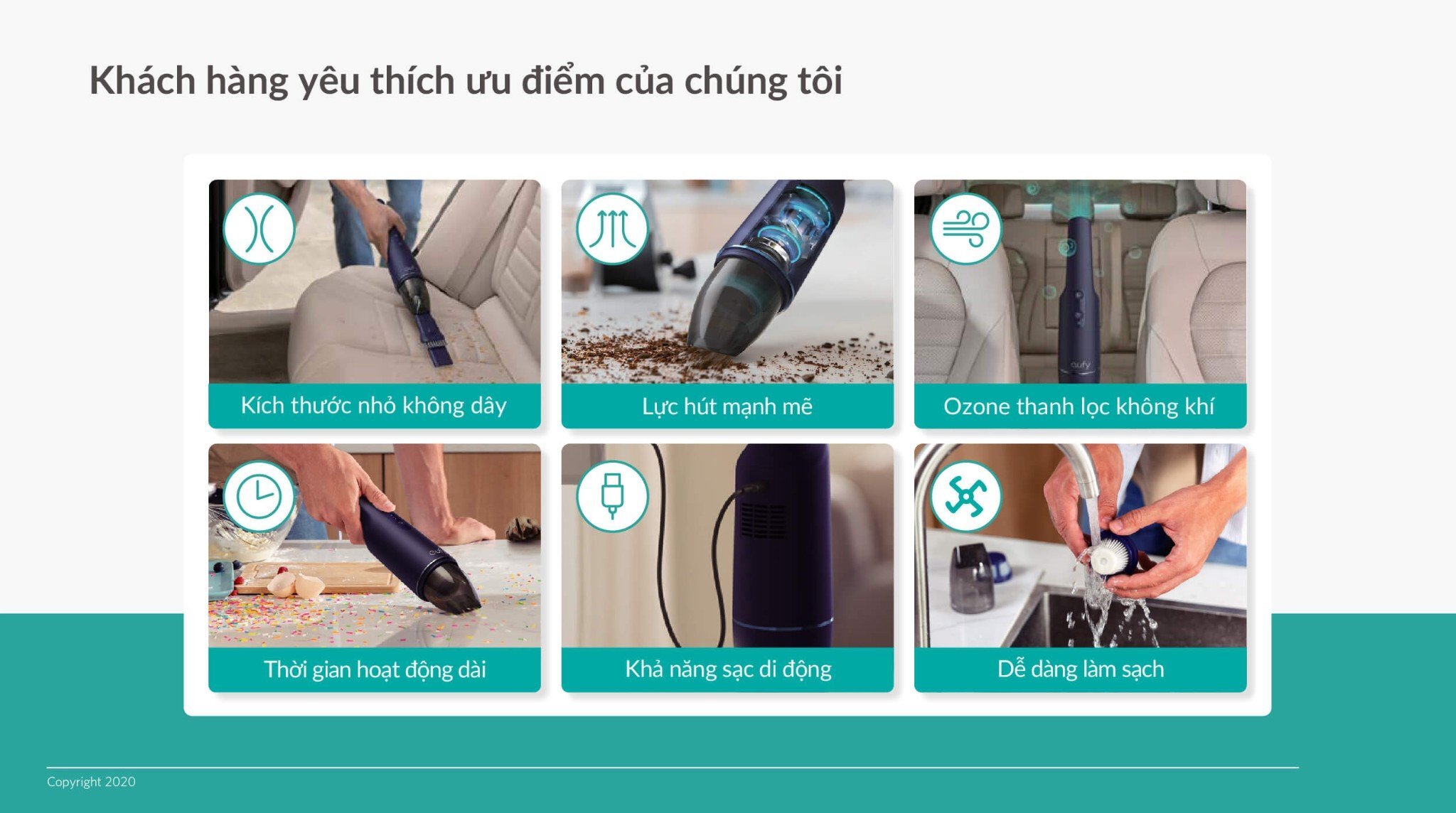 Máy hút bụi cầm tay Anker Eufy HomeVac H11 Pure - T2520 - Màu xanh tím than