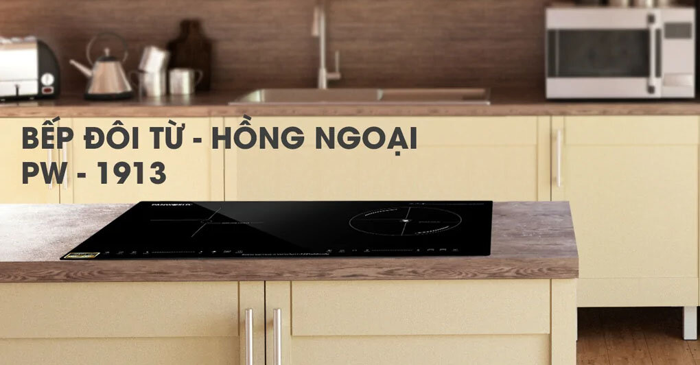 Bếp đôi từ - hồng ngoại Panworld PW-1913 kiểu lắp âm tiết kiệm diện tích