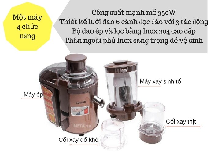 Máy ép đa năng 4 trong 1 Supor SJ41S