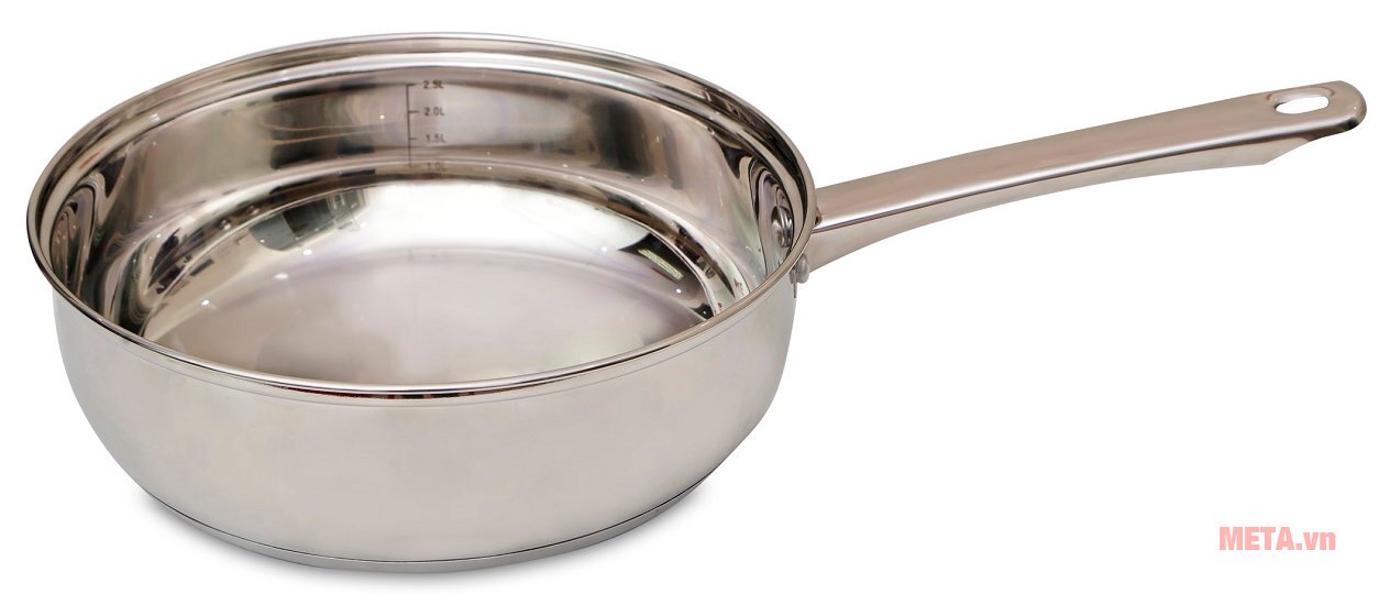 Chảo xào inox trơn KOMPLET Elmich 2353139 28cm (không chống dính)