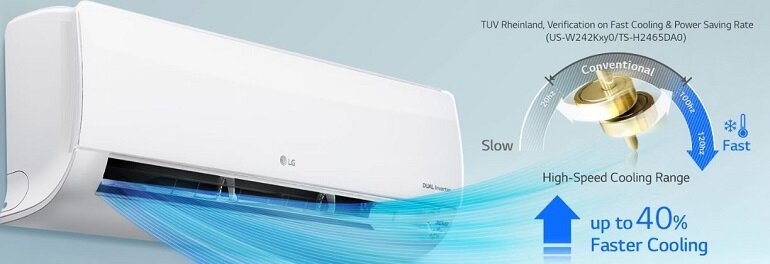 Điều hoà LG V10ENO có thiết kế đơn giản mà hiện đại 