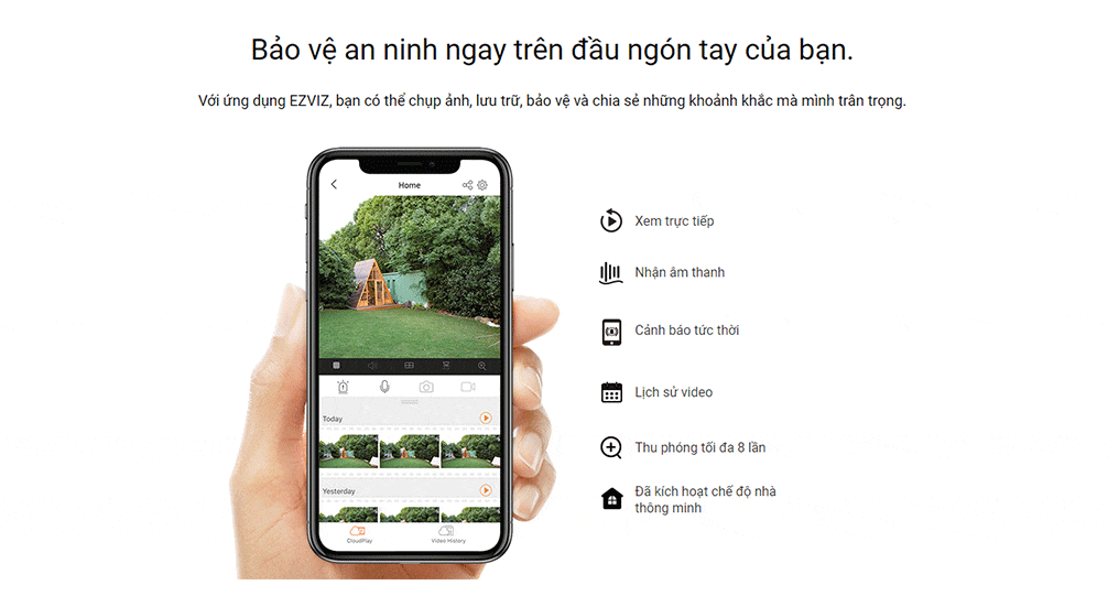 Camera ngoài trời IP wifi EZVIZ CS-C3TN A0-1H2WFL 2M