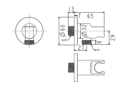 Bản vẽ kỹ thuật gác sen tròn EasySET American Standard FFAS9141
