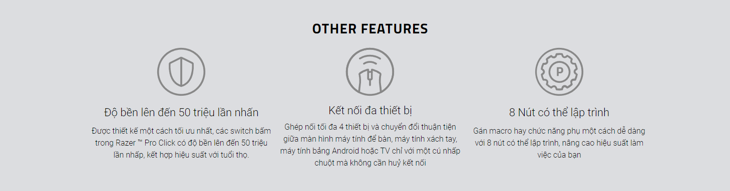 Chuột không dây Razer Pro Click Humanscale (USB/Led trắng) (RZ01-02990100-R3M1) 5