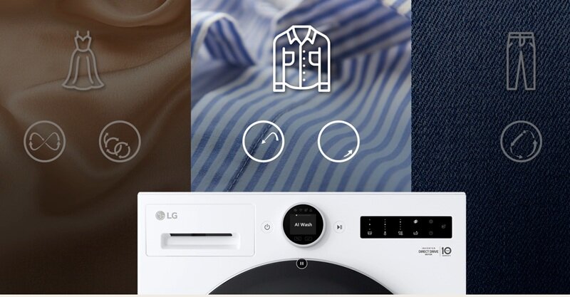 Máy giặt sấy LG inverter giặt 15kg sấy 10kg F2515RNTG