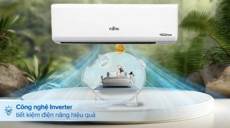 Điều hòa Fujitsu Inverter 18000 BTU 2 chiều ASYA18LEC gas R-410A