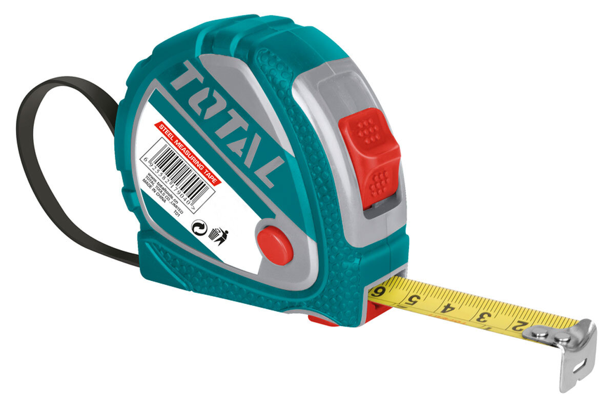 Thước kéo thép nền vàng 3x16mm Total TMT126031