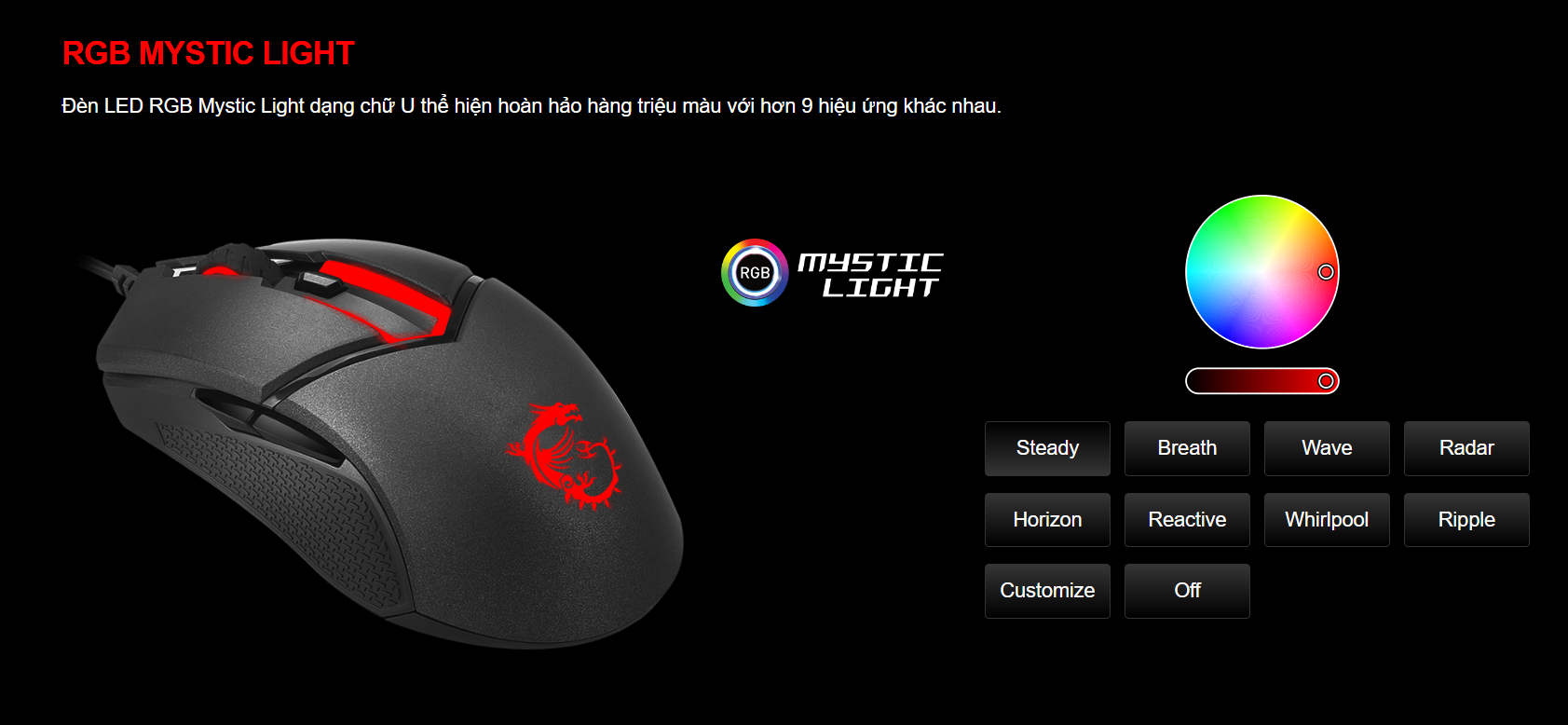 Chuột game MSI Clutch GM30 đen (USB/RGB) 2
