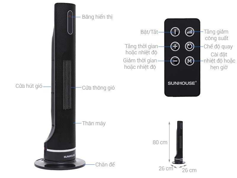 Quạt sưởi Sunhouse SHD7073 Quạt sưởi Sunhouse SHD7073