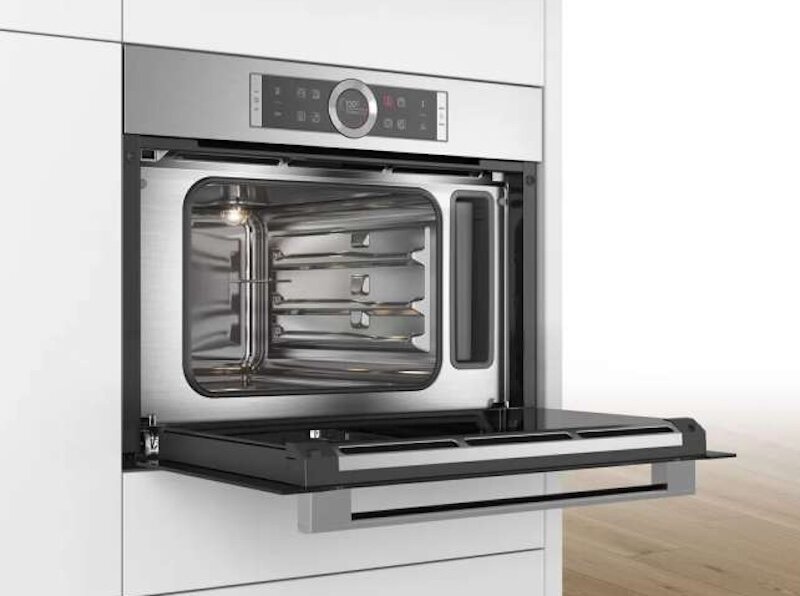 Lò nướng kết hợp hấp Bosch CDG634AS0 được thiết kế để vệ sinh dễ dàng
