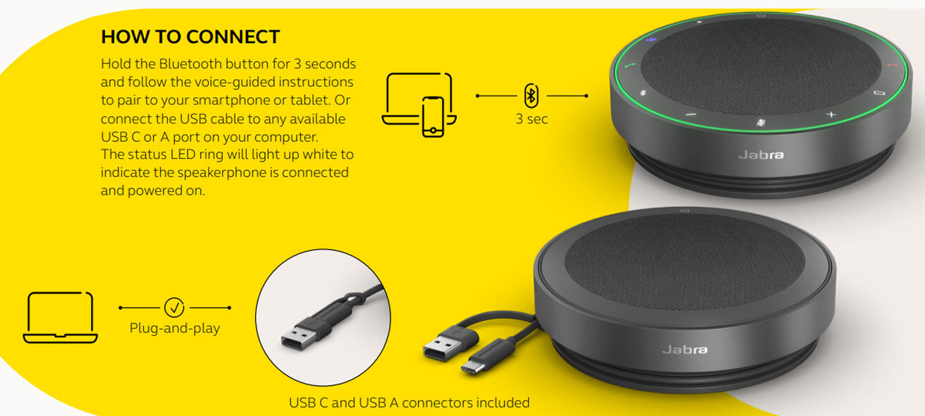 Loa hội nghị không dây Jabra Speak2 75 MS Teams, Link 380c