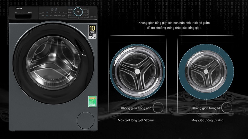 Máy giặt Aqua Inverter 9.5 kg AQD-A952J BK Máy giặt Aqua Inverter 9.5 kg AQD-A952J BK