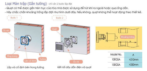 Quạt thông gió nhà tắm KDK 10EGSA Quạt thông gió nhà tắm KDK 10EGSA