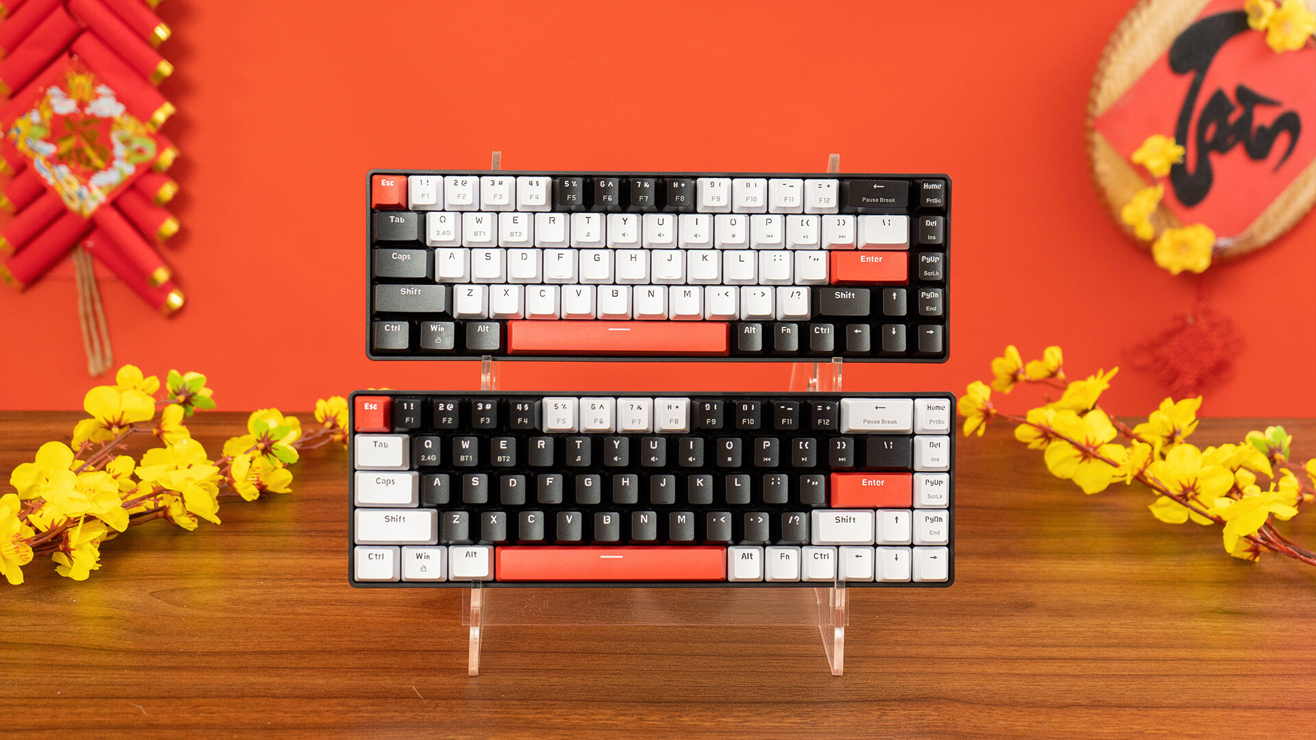 Bàn phím cơ không dây EDRA EK368L Black White 2