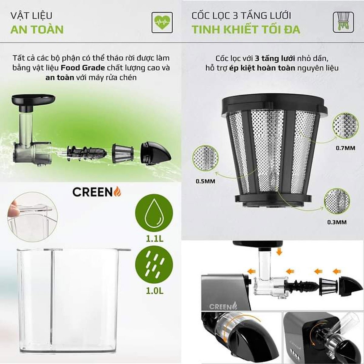 Máy làm từ các chất liệu có độ bền cao Máy làm từ các chất liệu có độ bền cao