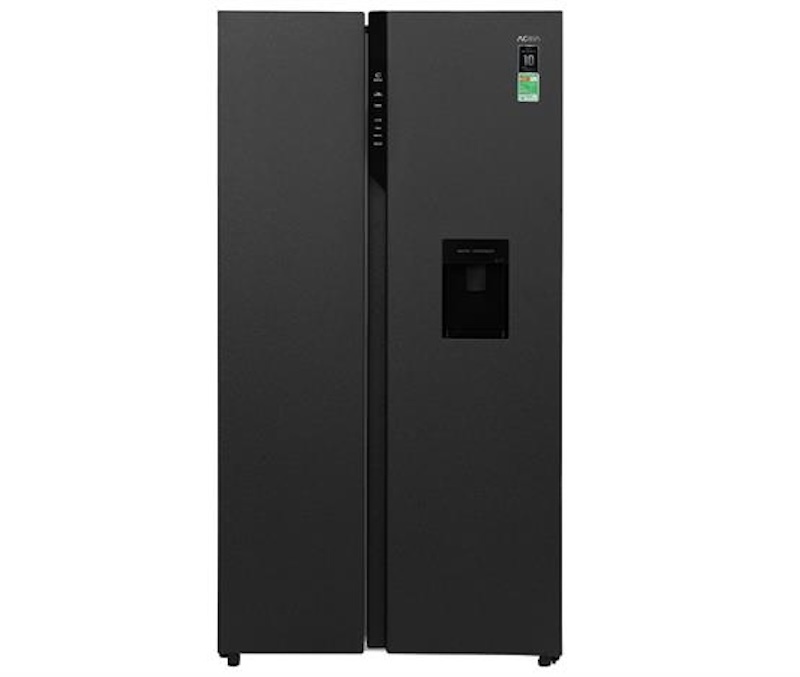 tủ lạnh Aqua Inverter 550 lít AQR-S612XA(WCB) sở hữu lớp mặt gương mờ tinh tế