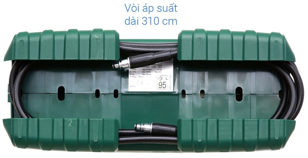 Vị trí cất giữ dây phun áp lực của máy phun xịt rửa áp lực cao Bosch Easy AQT 100 LL