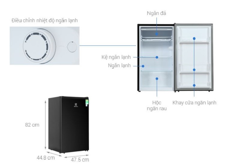 Tủ lạnh Electrolux 94 lít EUM0930BD Tủ lạnh Electrolux 94 lít EUM0930BD