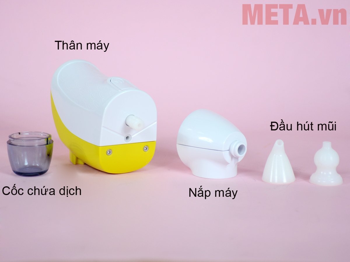 Trọn bộ sản phẩm máy hút mũi Welbutech CO-CLEAN