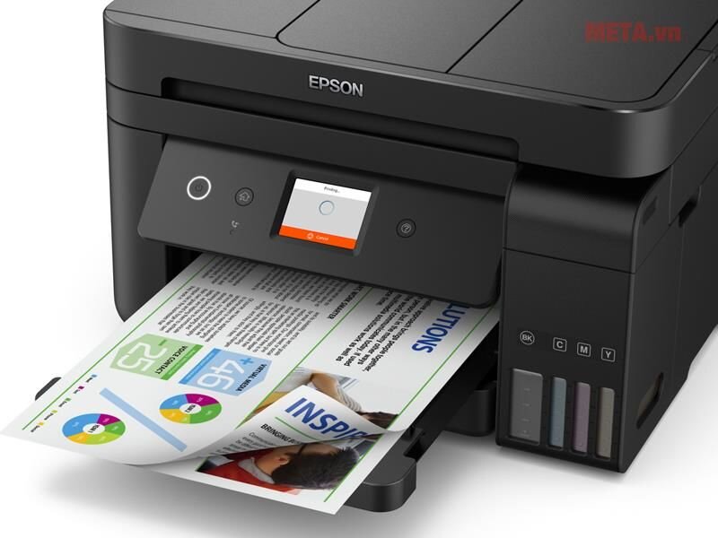 Máy in phun màu đa chức năng không dây Epson L6190