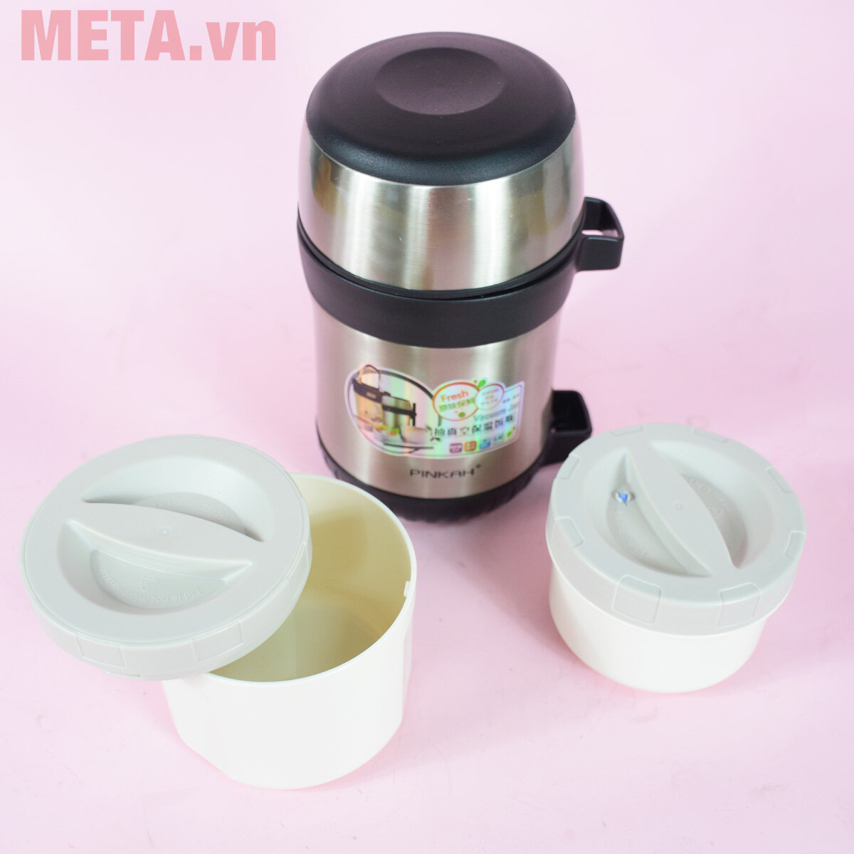 Cặp lồng cơm giữ nhiệt 2 ngăn Pinkah