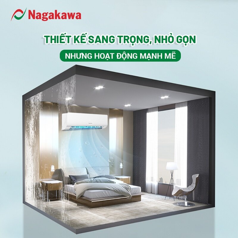 Điều hòa Nagakawa 9000 BTU 1 chiều inverter NIS-C09R2H10 tự vệ sinh dàn lạnh