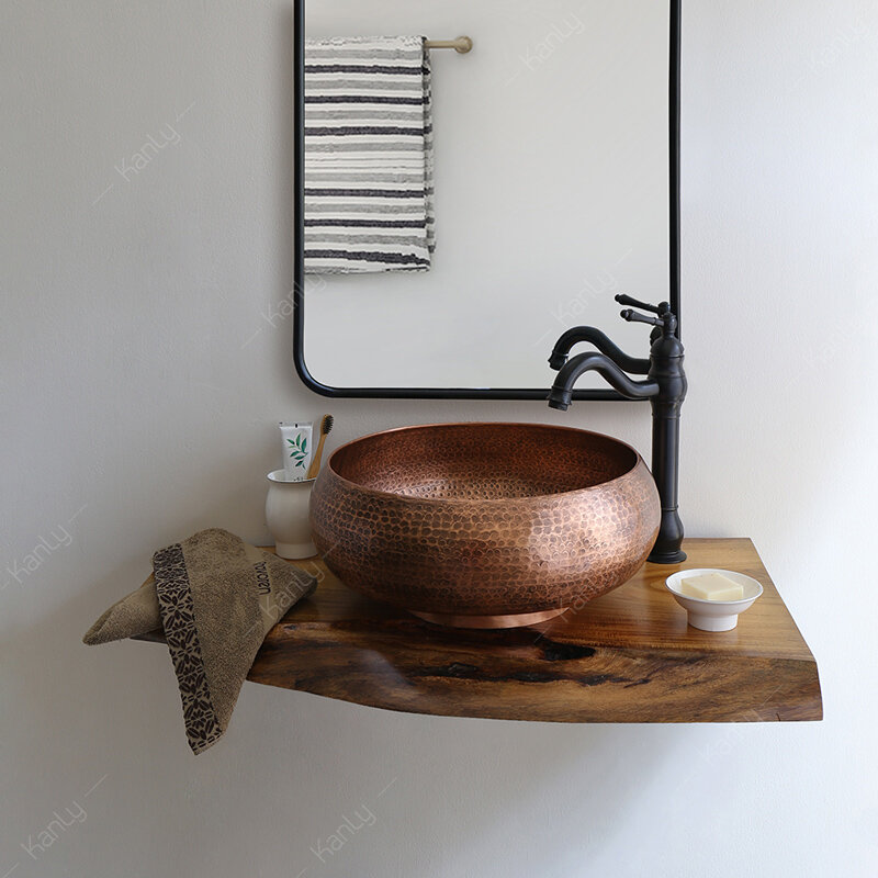 Chậu rửa lavabo bằng đồng Kanly RSC121V