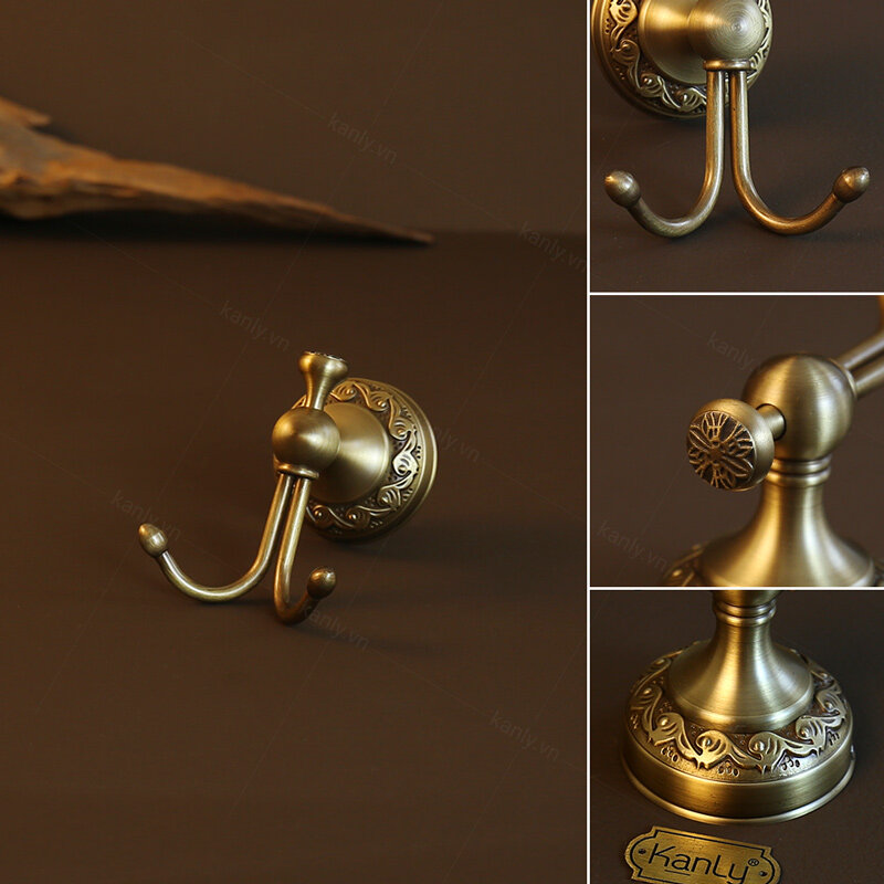 Móc treo đôi bằng đồng Kanly GCH01
