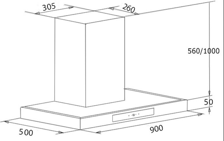 Máy hút mùi Chefs EH-R107E9D
