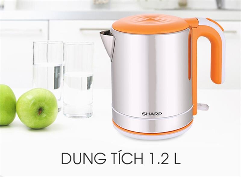 Bình siêu tốc Sharp 1.2 lít EKJ-12VS-YL Bình siêu tốc Sharp 1.2 lít EKJ-12VS-YL
